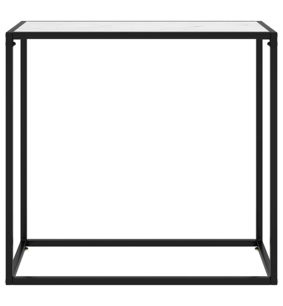Konsolentisch Weiss 80x35x75 cm Hartglas
