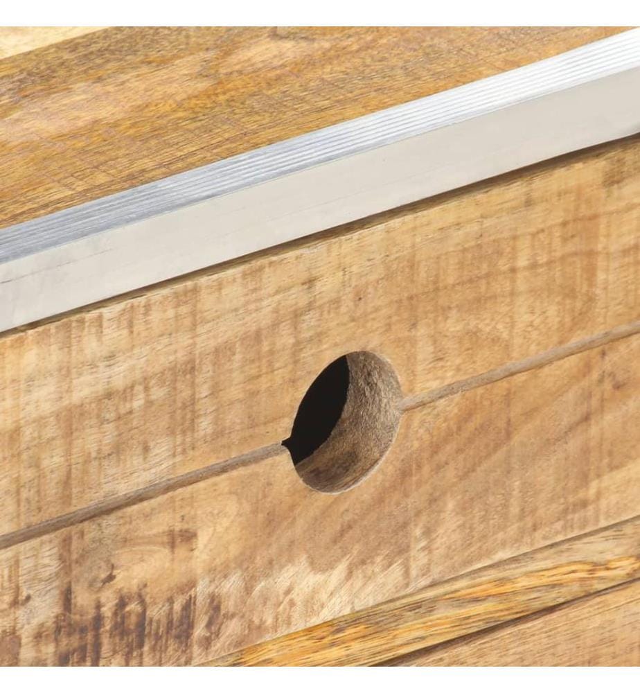 Table basse 89x59x33 cm Bois massif de manguier brut