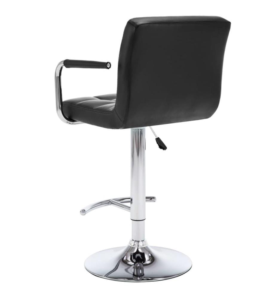Tabourets de bar lot de 2 noir similicuir