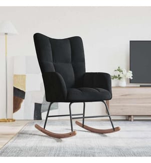 Chaise à bascule Noir Velours