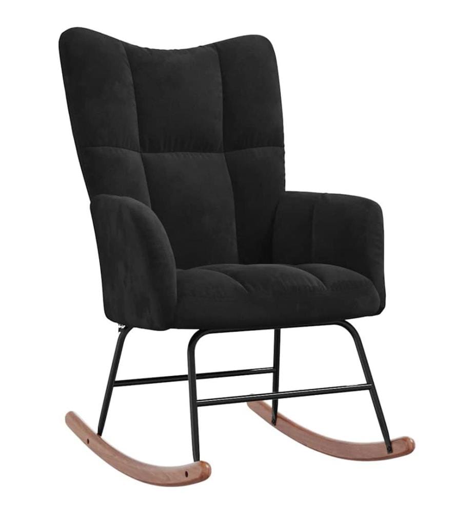 Chaise à bascule Noir Velours