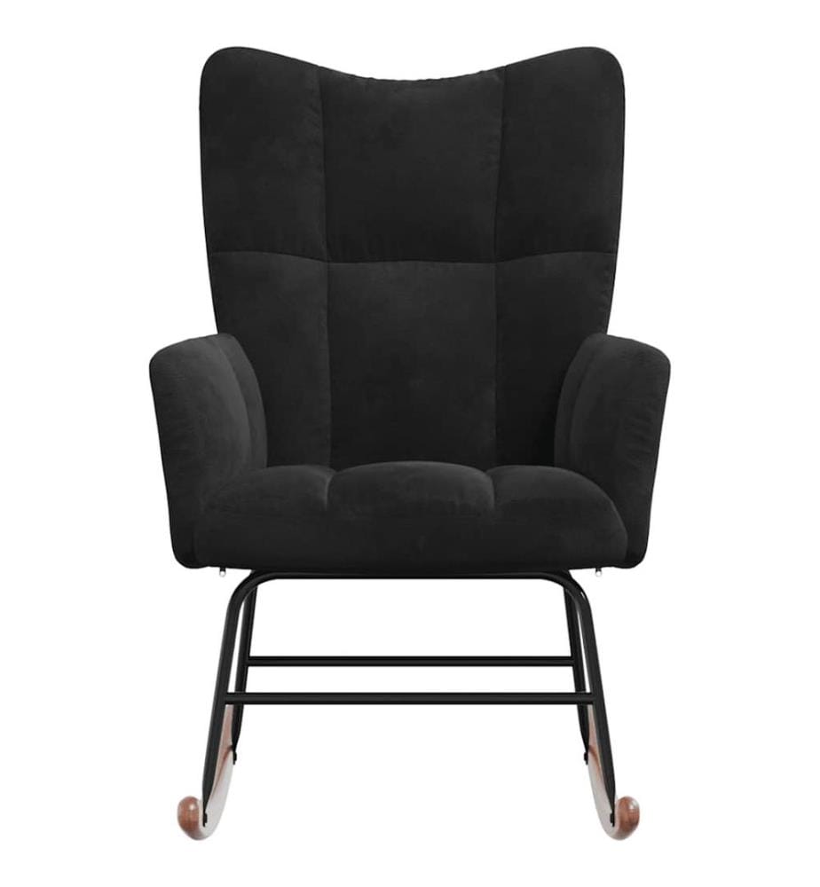 Chaise à bascule Noir Velours