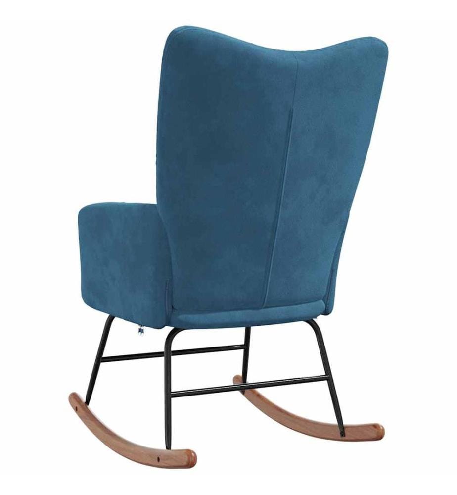 Chaise à bascule Bleu Velours