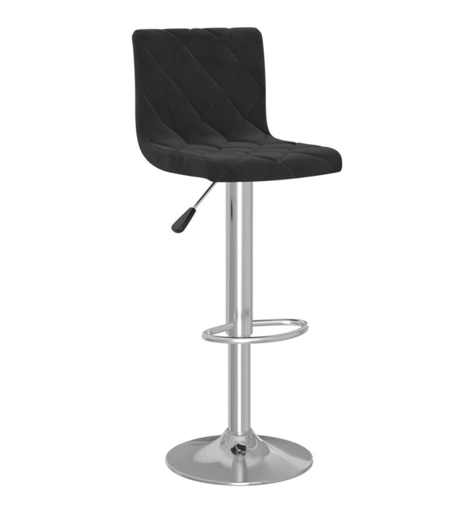 Tabourets de bar lot de 2 noir velours