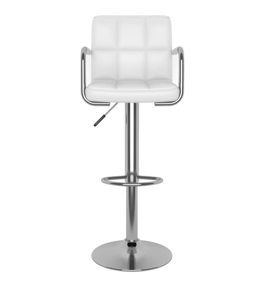 Tabourets de bar lot de 2 blanc similicuir