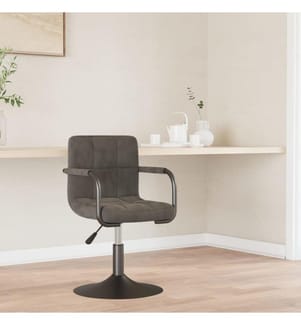 Tabouret de bar Gris foncé Velours