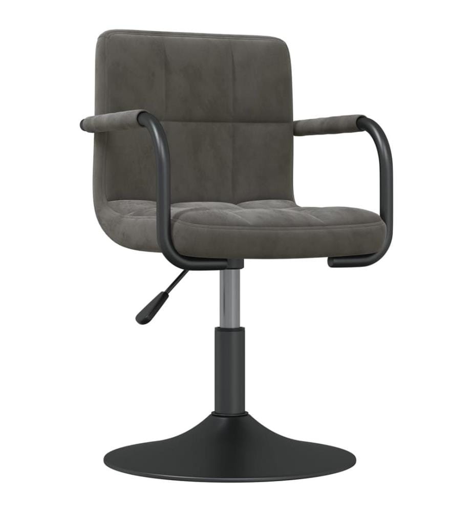 Tabouret de bar Gris foncé Velours