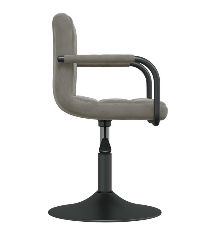 Chaises pivotantes à manger lot de 2 gris clair velours