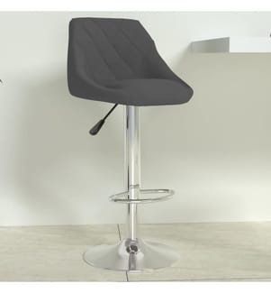 Tabouret de bar Gris foncé Velours