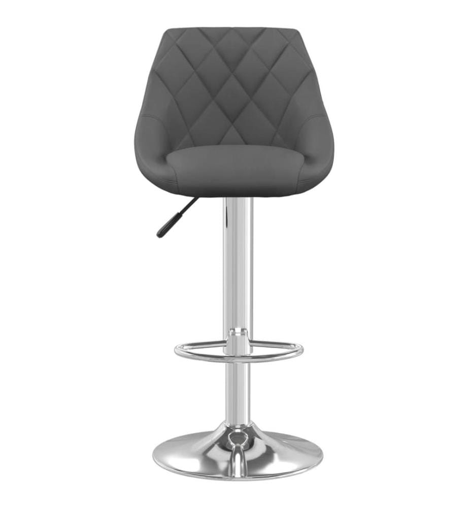 Tabouret de bar Gris foncé Velours