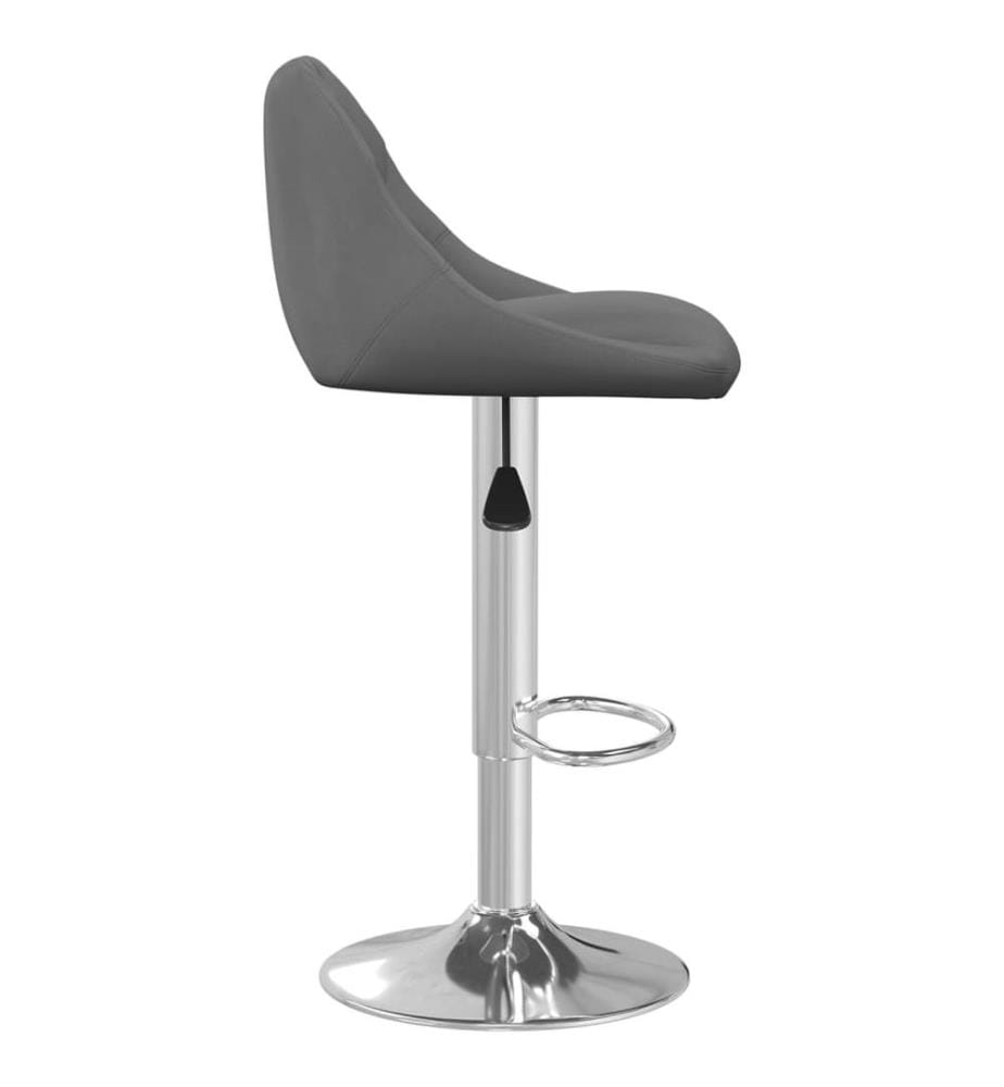 Tabouret de bar Gris foncé Velours