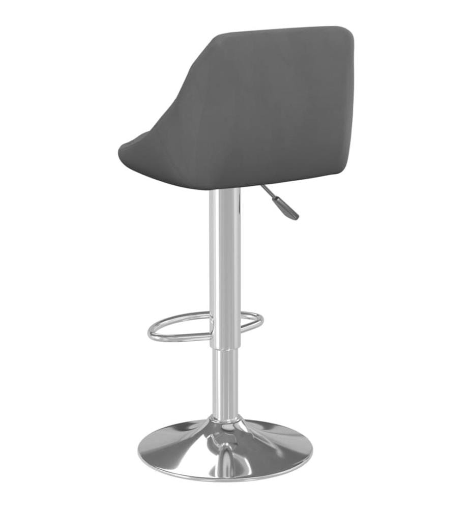 Tabouret de bar Gris foncé Velours