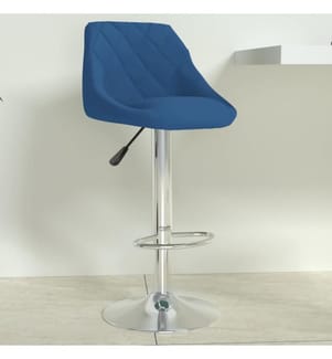 Tabouret de bar Bleu Velours