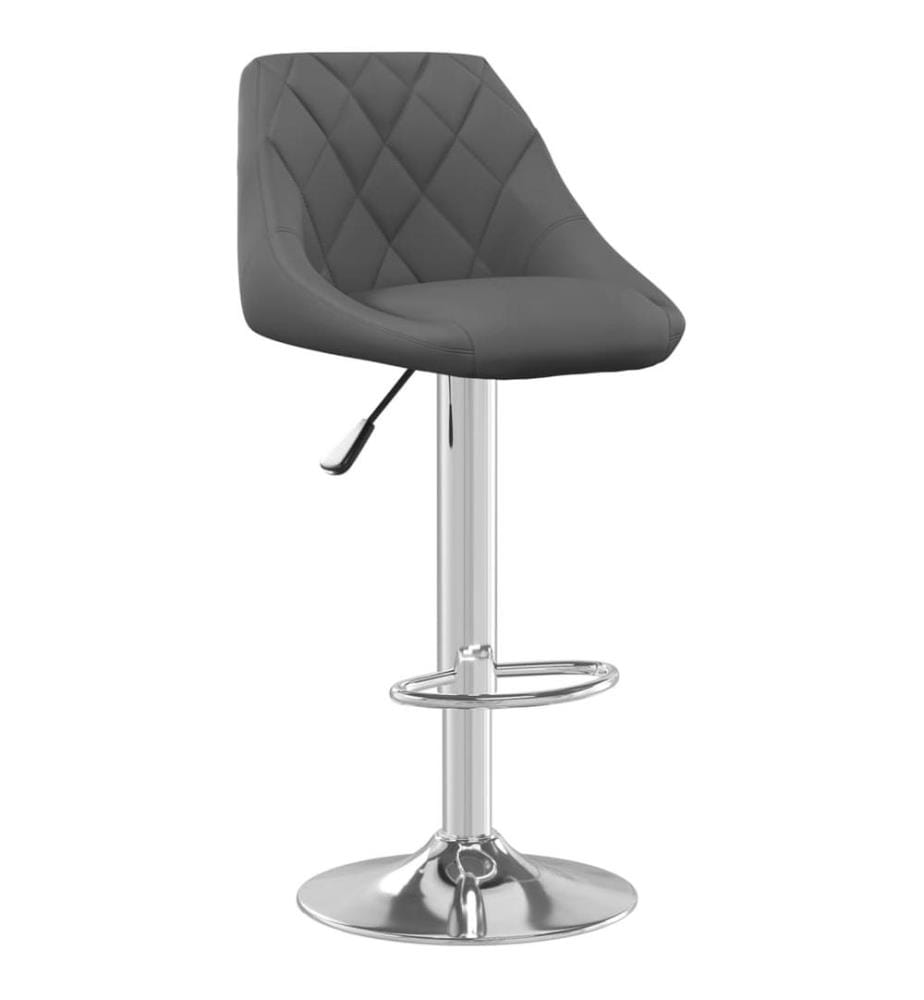 Barhocker 2 Stk. Dunkelgrau Samt