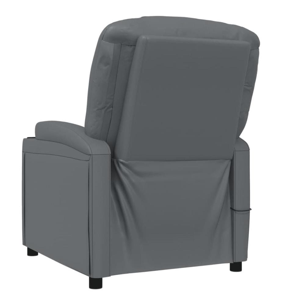 Fauteuil de massage Anthracite Similicuir