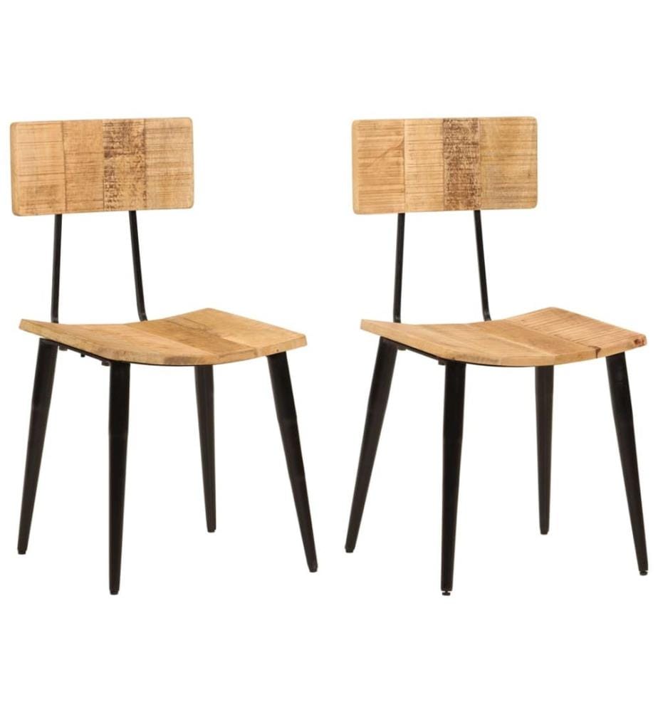 Esszimmerstühle 2 Stk. 44x40x80 cm Massivholz Mango