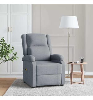 Fauteuil de massage Gris clair Tissu
