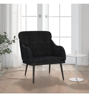 Fauteuil Noir 63x76x80 cm Velours