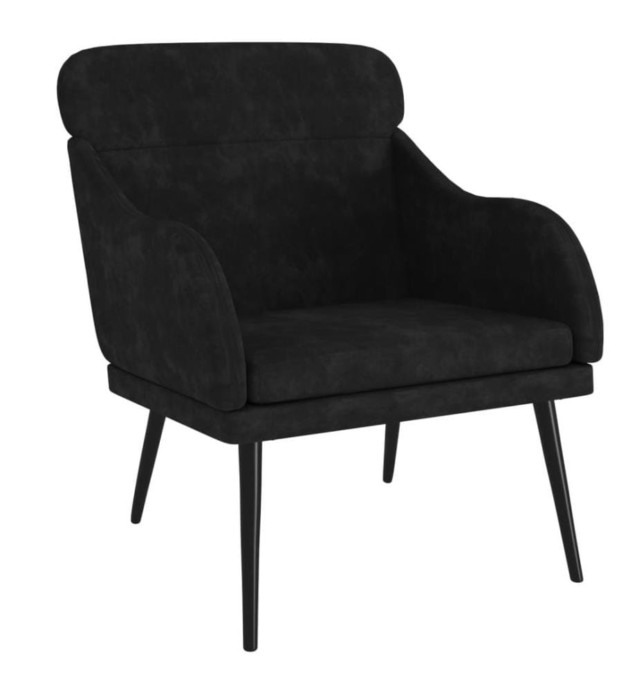 Fauteuil Noir 63x76x80 cm Velours