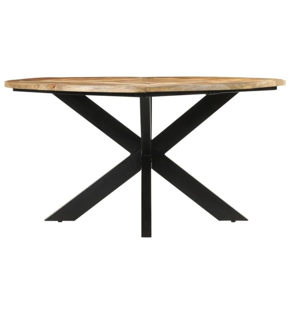 Esstisch Ø150x76 cm Massives Raues Mangoholz