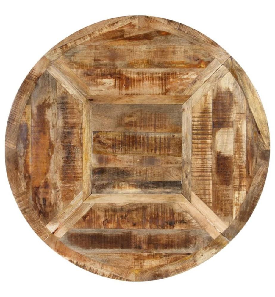 Esstisch Ø150x76 cm Massives Raues Mangoholz