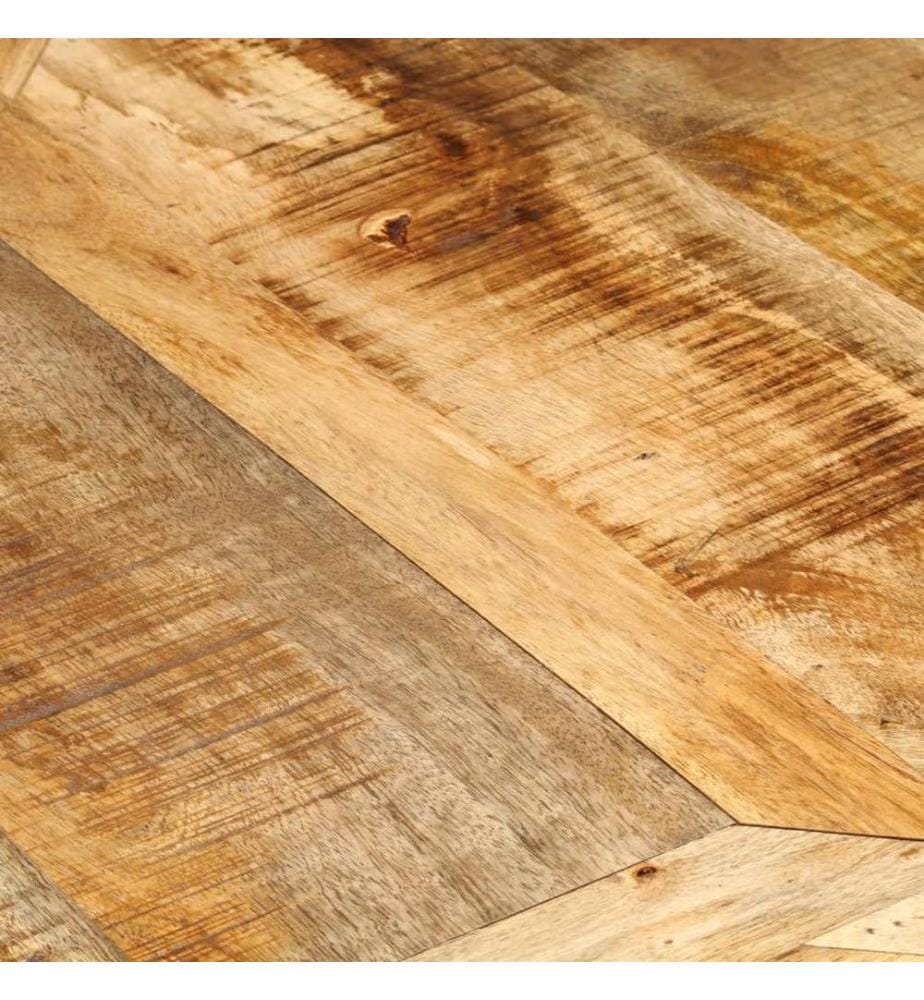 Esstisch Ø150x76 cm Massives Raues Mangoholz