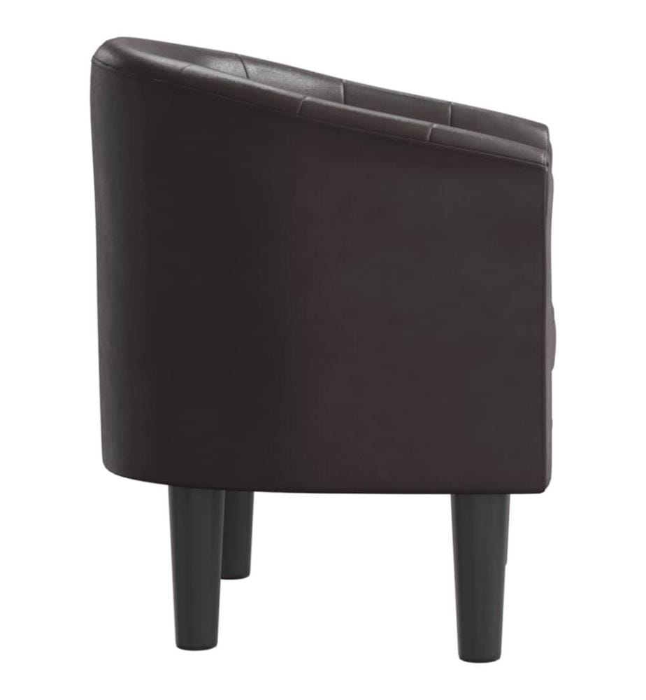 Chaise cabriolet marron similicuir