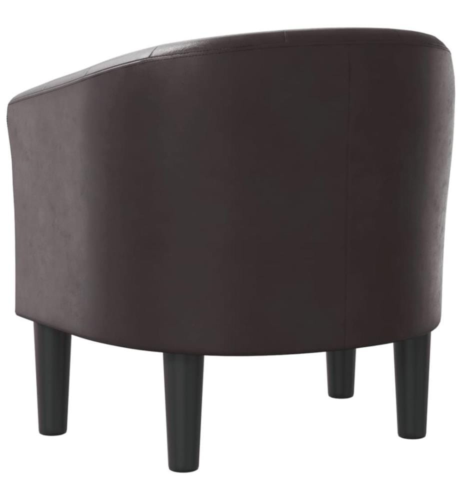 Chaise cabriolet marron similicuir