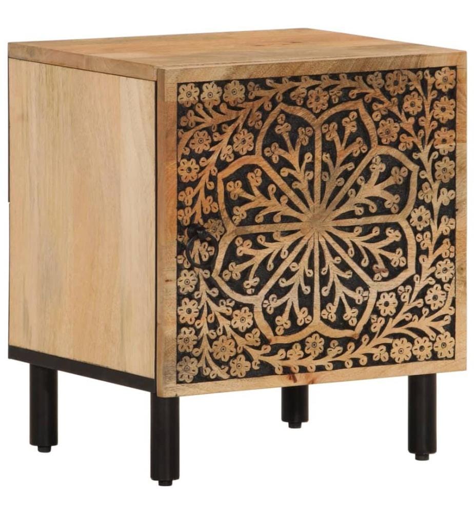Tables de chevet 2 pcs 40x33x46 cm Bois de manguier solide