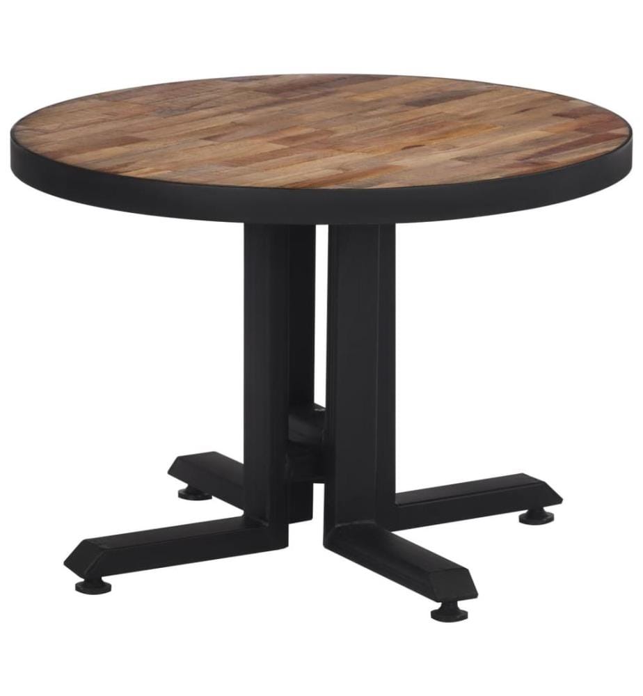 Table basse ronde Ø55x40 cm teck de récupération massif