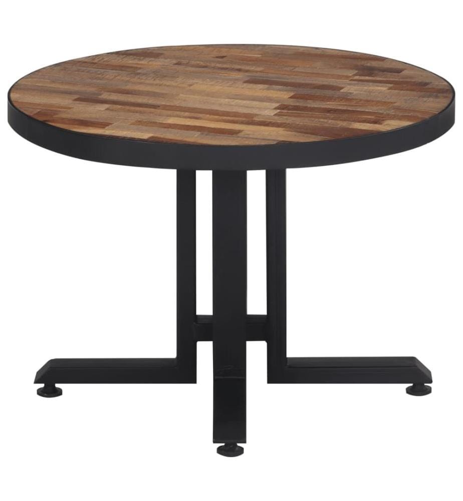 Table basse ronde Ø55x40 cm teck de récupération massif