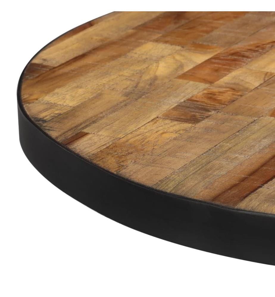 Table basse ronde Ø55x40 cm teck de récupération massif