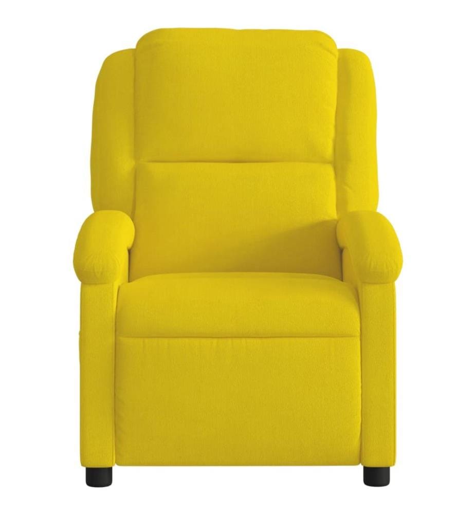 Fauteuil inclinable jaune velours
