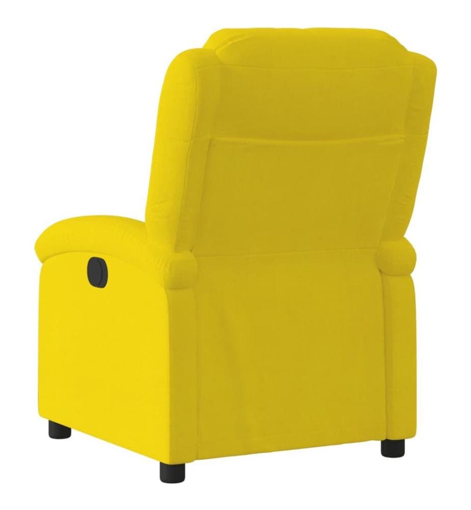 Fauteuil inclinable jaune velours