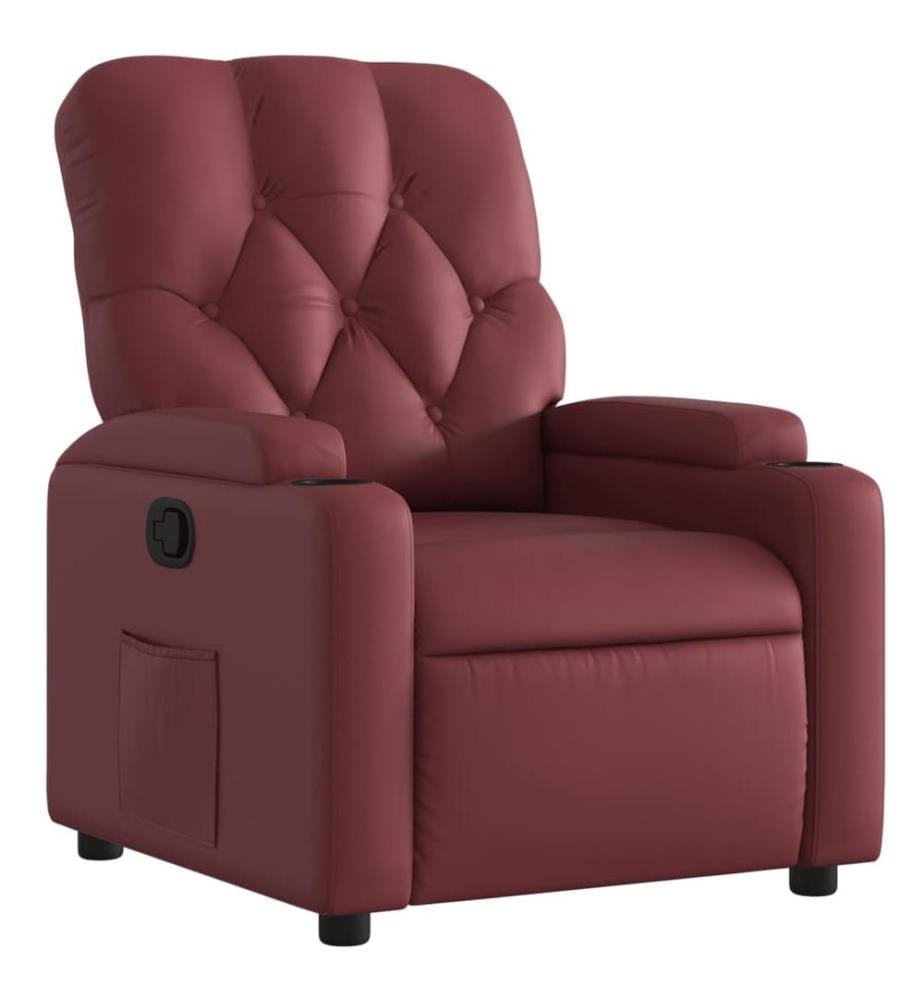 Fauteuil inclinable Rouge bordeaux Similicuir