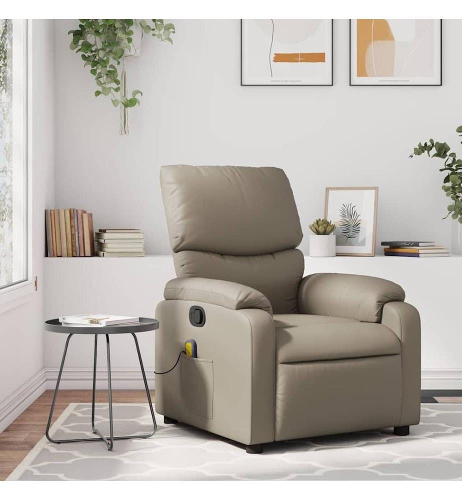 Massagesessel Cappuccino-Braun Kunstleder