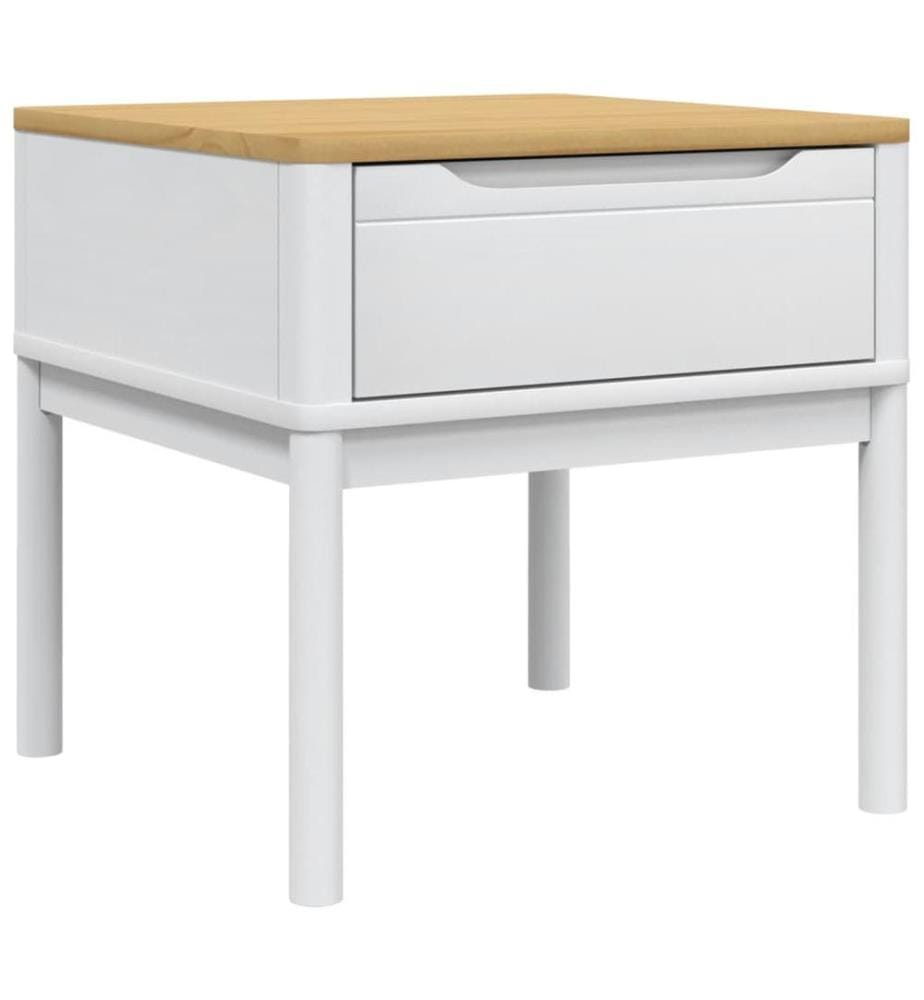 Lampentisch FLORO Weiss 55x55x54 cm Massivholz Kiefer