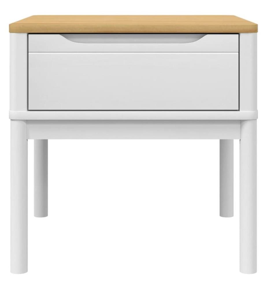Lampentisch FLORO Weiss 55x55x54 cm Massivholz Kiefer