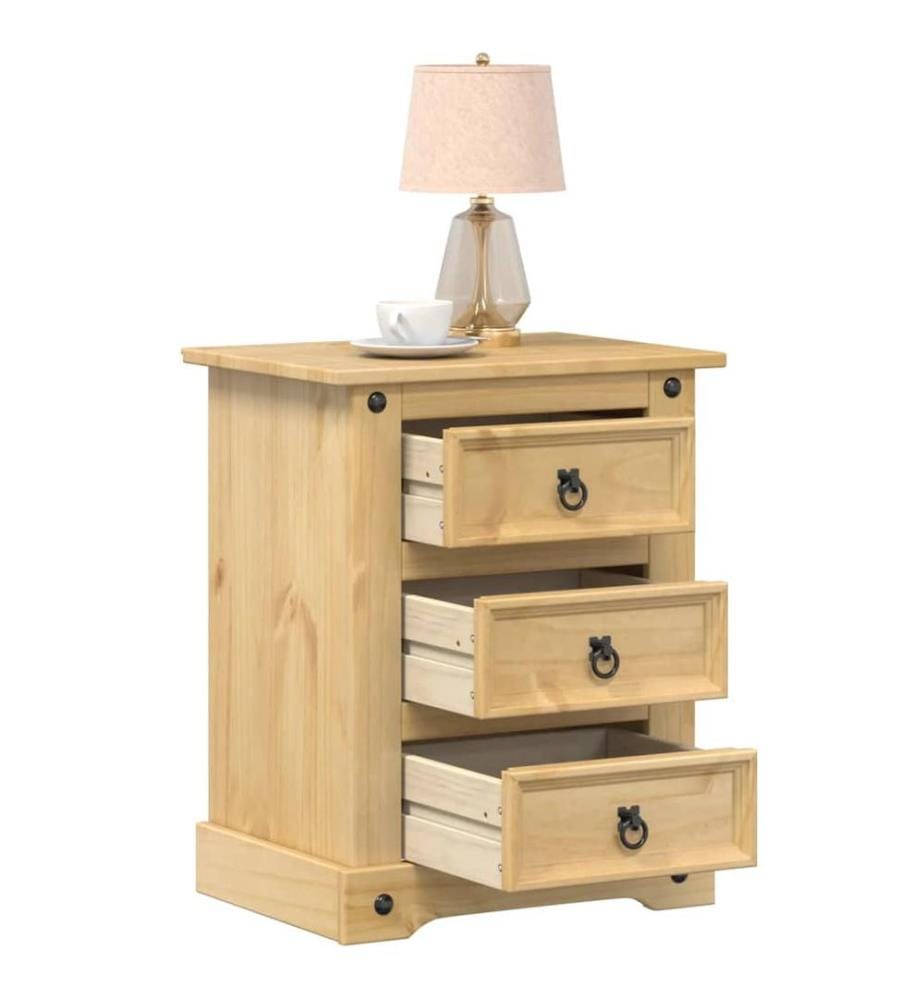 Table de chevet Corona 53x39x66 cm bois de pin massif