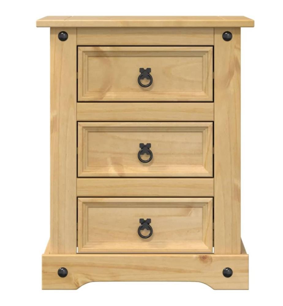 Table de chevet Corona 53x39x66 cm bois de pin massif