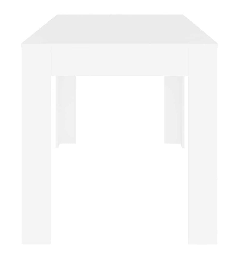 Table à manger Blanc 140x74,5x76 cm Bois d'ingénierie