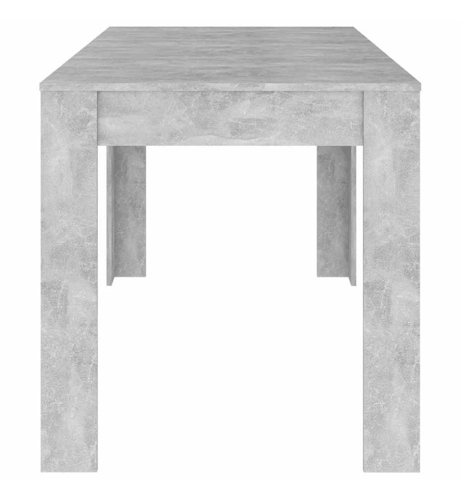Table à manger Gris béton 140x74,5x76 cm Bois d'ingénierie