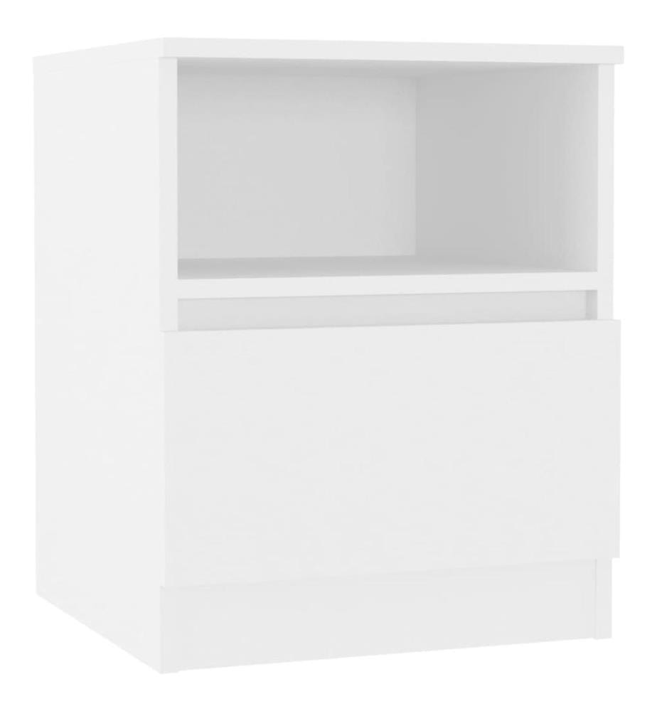 Nachttische 2 Stk. Weiss 40x40x50 cm Holzwerkstoff