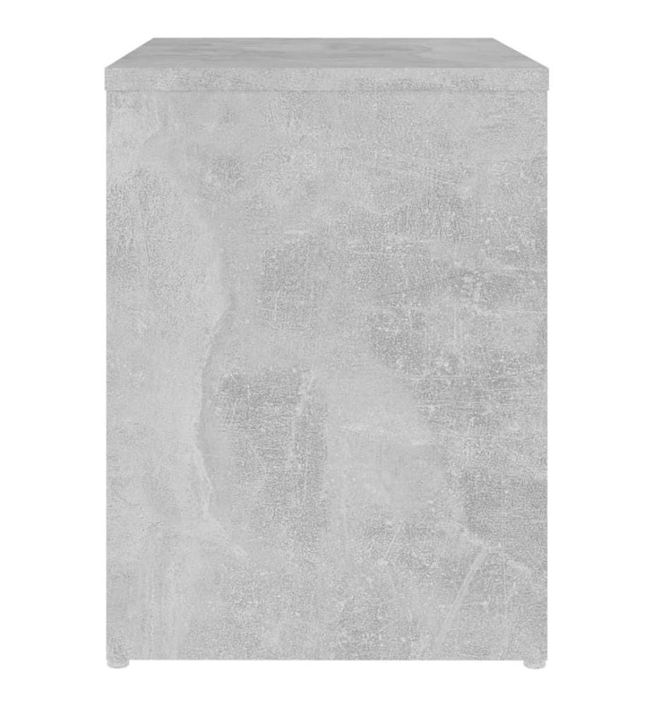 Table de chevet gris béton 40x30x40 cm bois d'ingénierie