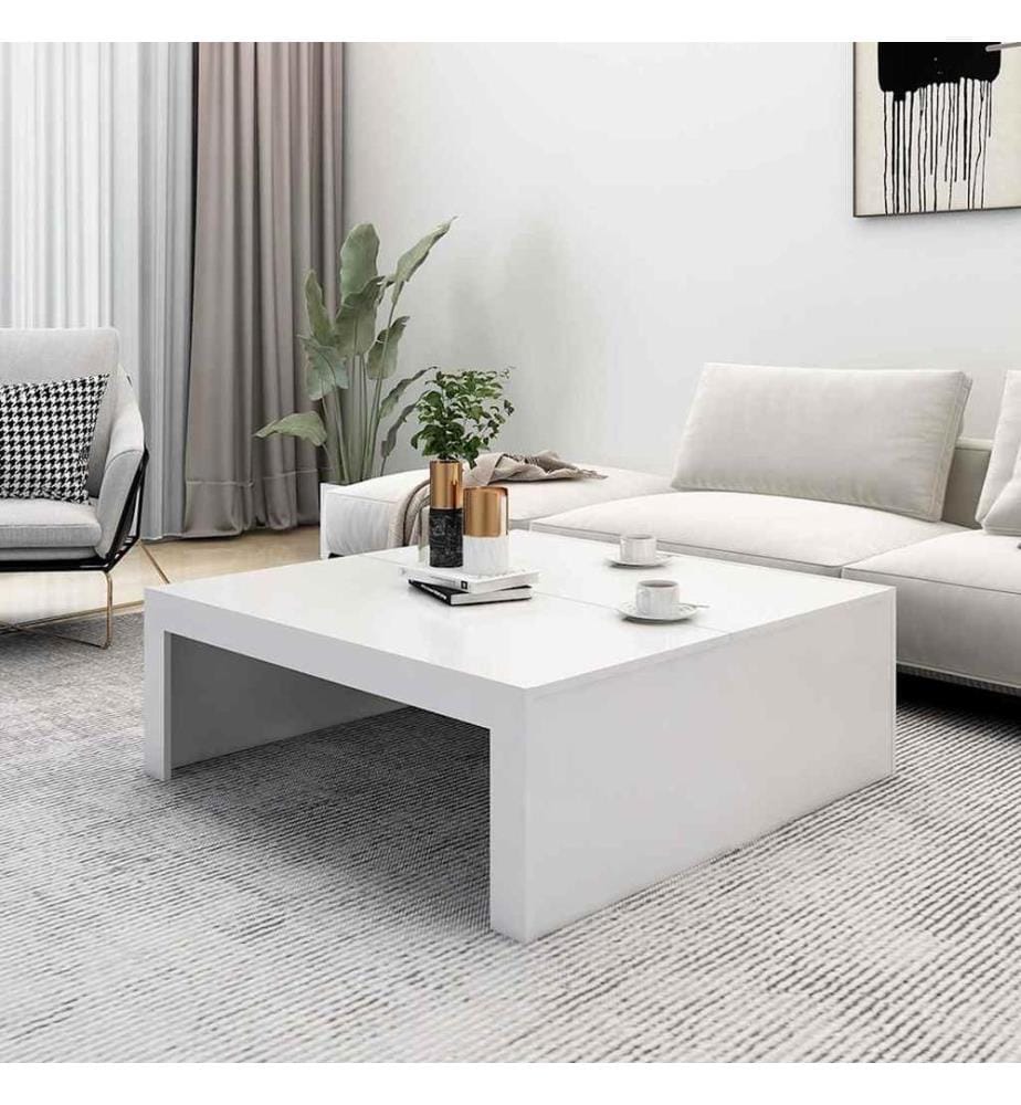 Couchtisch Weiss 100x100x35 cm Holzwerkstoff