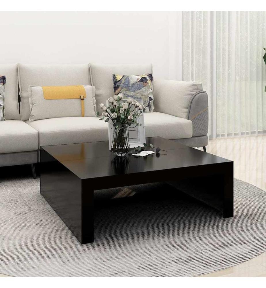 Couchtisch Schwarz 100x100x35 cm Holzwerkstoff