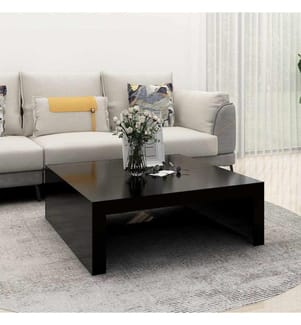 Couchtisch Schwarz 100x100x35 cm Holzwerkstoff