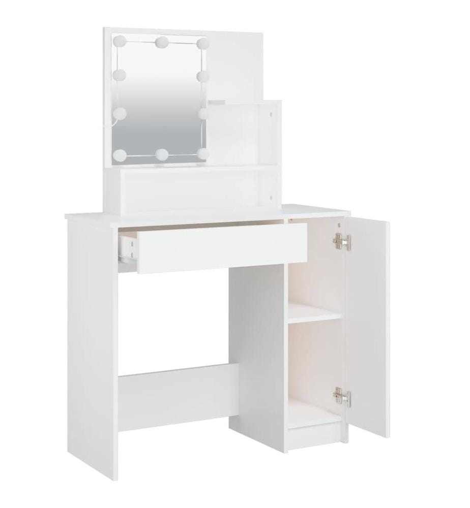 Coiffeuse avec LED blanc 86,5x35x136 cm