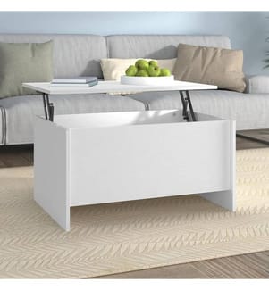 Couchtisch Weiss 80x55,5x41,5 cm Holzwerkstoff