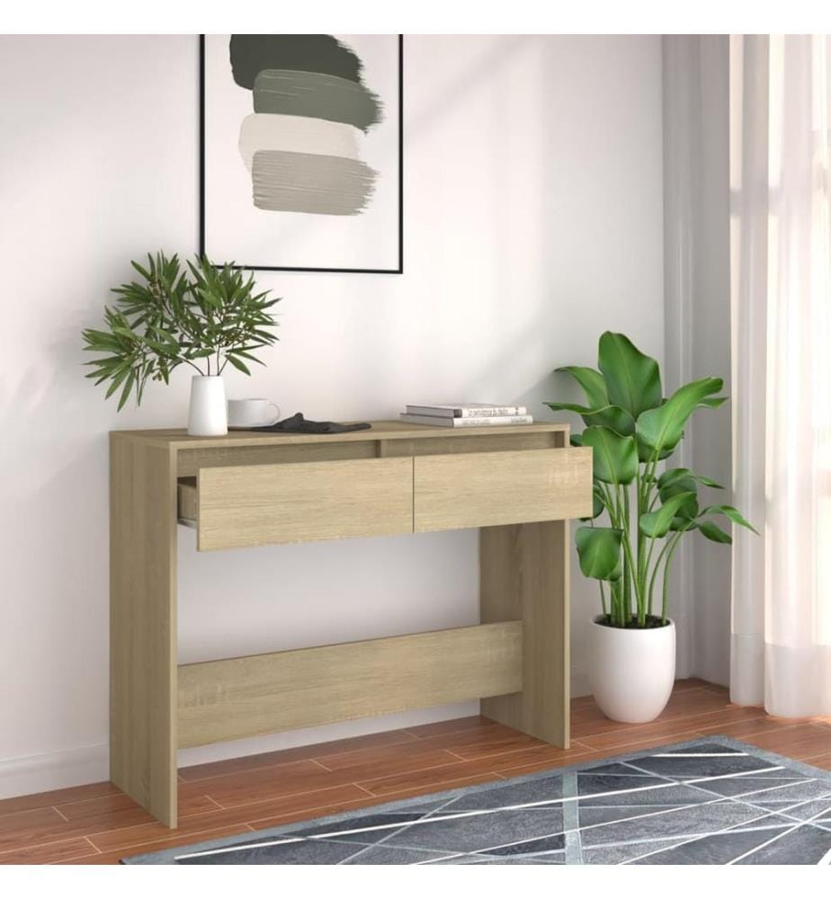Konsolentisch Sonoma-Eiche 100x35x76,5 cm Holzwerkstoff